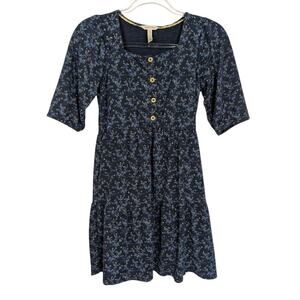 Matilda Jane 14 Dress Girls Blue Floral Just Imagine Seaside Stroll Tiered